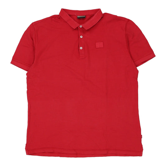 Vintage Napapijri Polo Shirt - XL Red Cotton