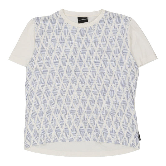 Vintage white Emporio Armani T-Shirt - mens large