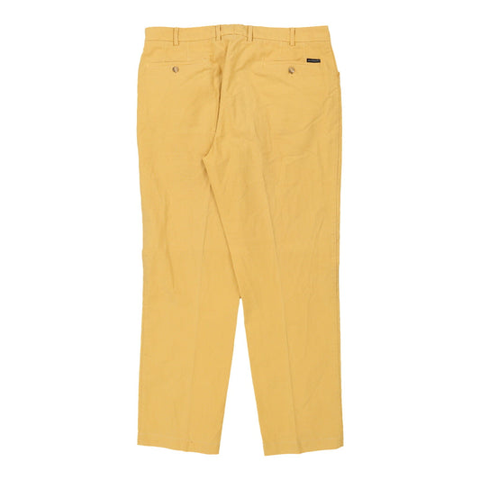 Vintage yellow Burberry Trousers - mens 36" waist