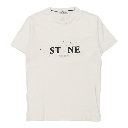Vintage white Stone Island T-Shirt - mens medium