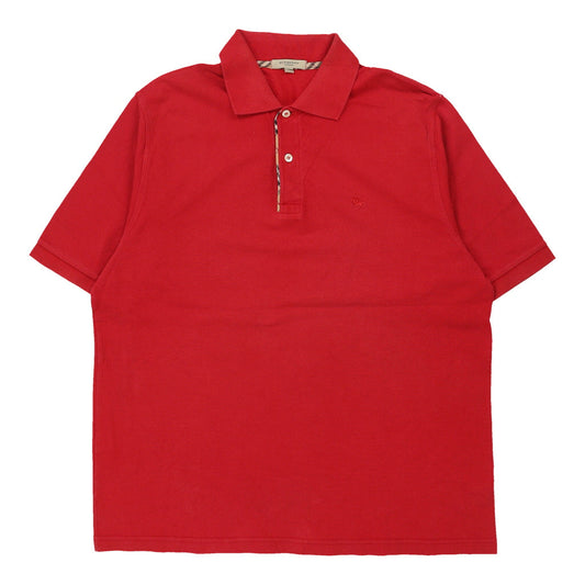 Vintage red Burberry London Polo Shirt - mens medium
