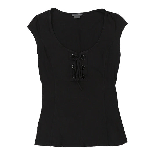 Vintage black Armani Exchange Top - womens small