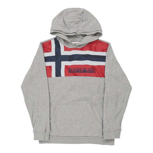 Vintage grey Age 14 Napapijri Hoodie - boys x-large