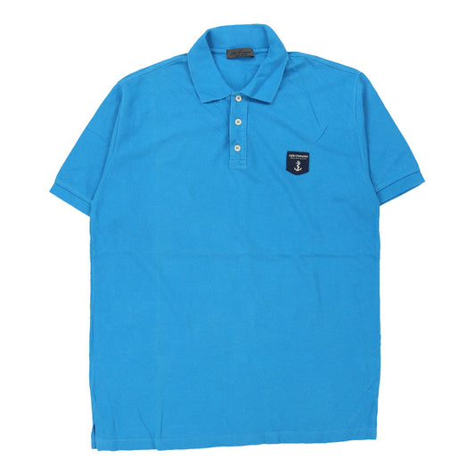 Vintage blue Les Copains Polo Shirt - mens x-large