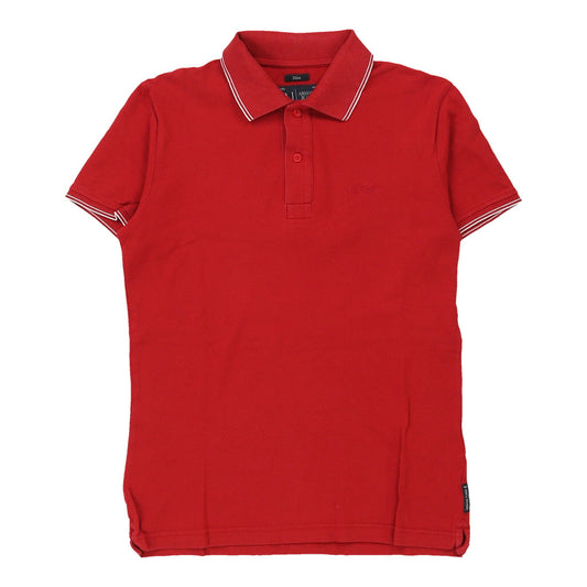 Vintage red Armani Jeans Polo Shirt - mens small