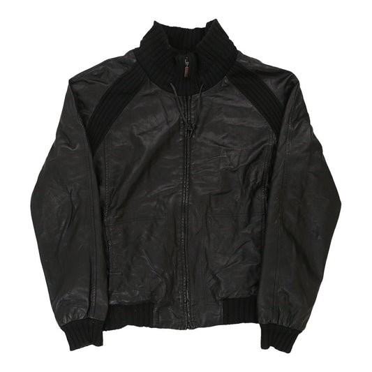 Vintage black Exte Leather Jacket - mens x-large