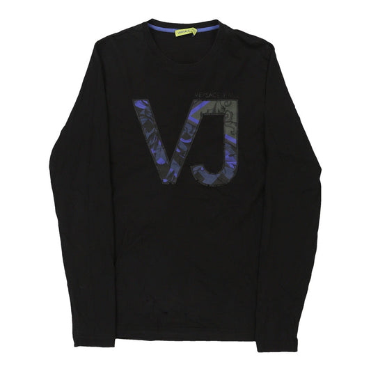 Vintage black Versace Jeans Couture Long Sleeve T-Shirt - womens x-small