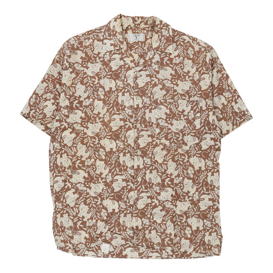 Vintage brown Valentino Short Sleeve Shirt - mens medium