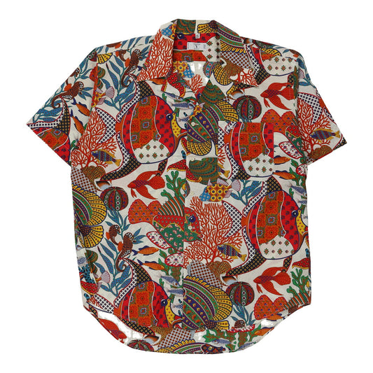Vintage multicoloured Valentino Short Sleeve Shirt - mens x-large