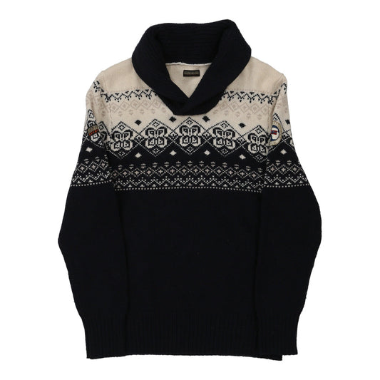 Vintage black Napapijri Jumper - mens medium