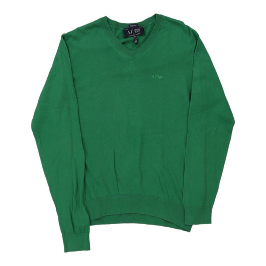Vintage green Armani Jeans Jumper - mens small