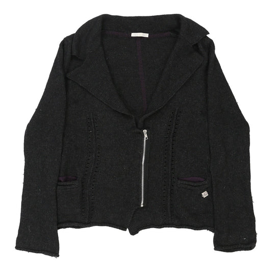 Vintage Byblos Jacket - Small Black Virgin Wool