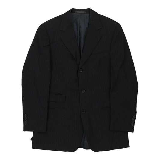 Vintage Gucci Pinstripe Blazer - Medium Black Wool Blend