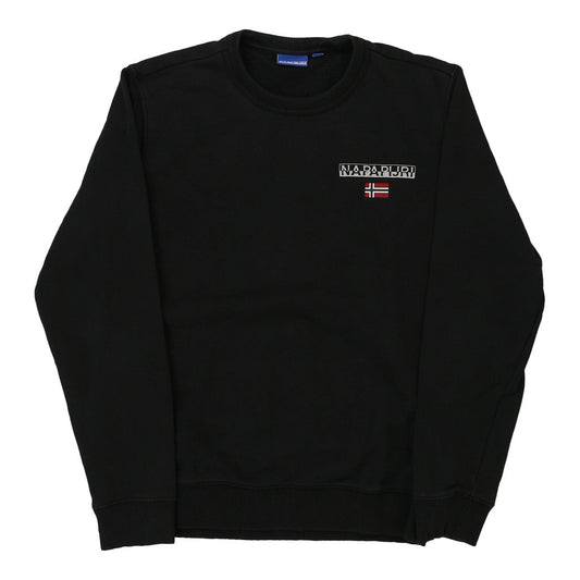 Vintage black Napapijri Sweatshirt - mens small