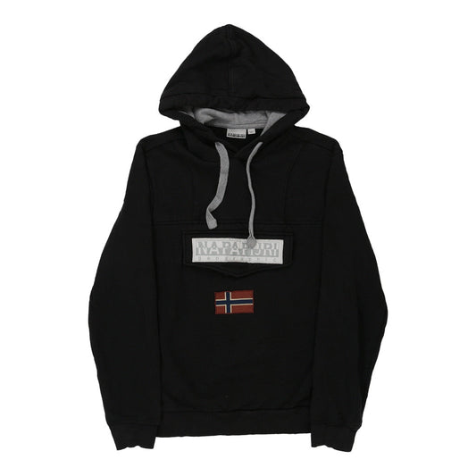 Vintage black Napapijri Hoodie - mens small