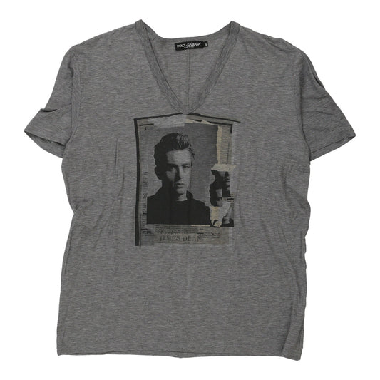 Vintage grey James Dean Dolce & Gabbana T-Shirt - mens medium