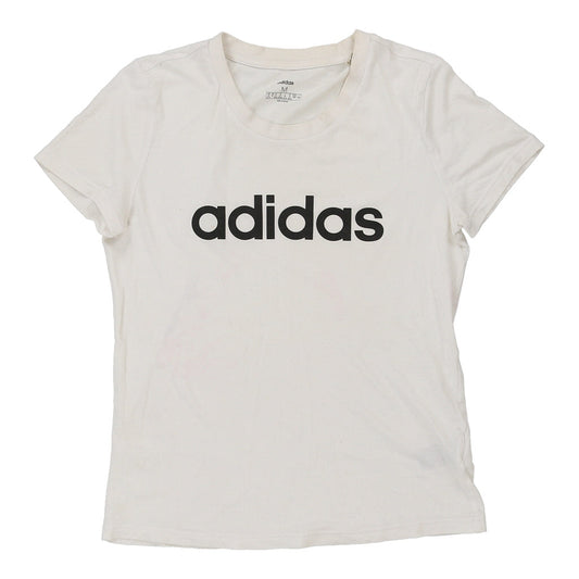 Vintage white Adidas T-Shirt - womens medium