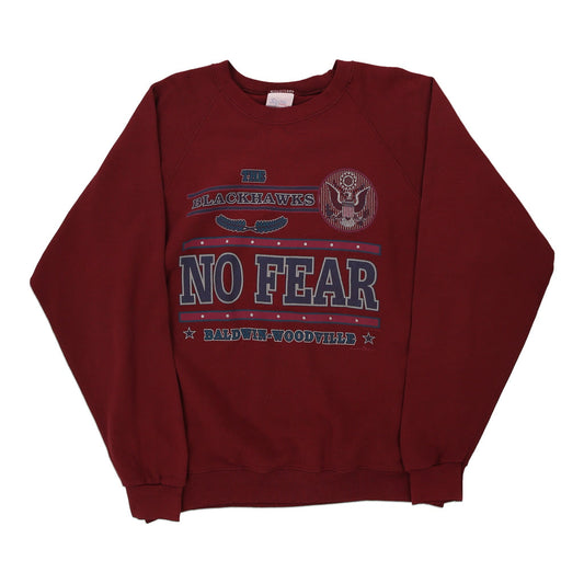 Vintage burgundy Baldwin Woodville Black Hawks Santee Sweats Sweatshirt - mens x-large