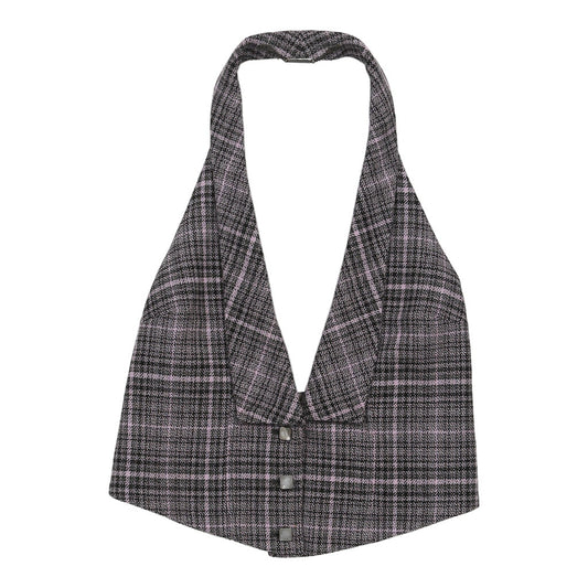 Vintage purple Sisley Waistcoat - womens medium