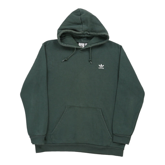 Vintage Adidas Hoodie - XL Green Cotton