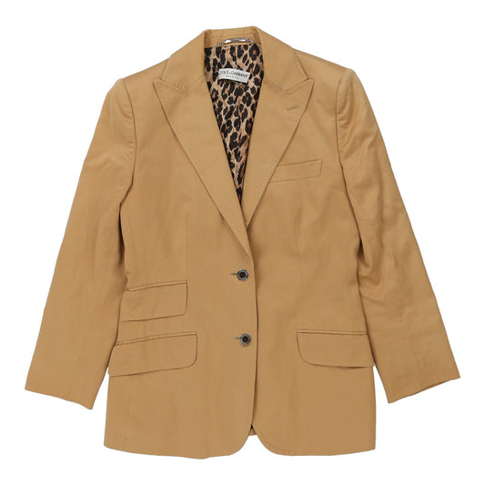 Vintage Dolce & Gabbana Animal print Blazer - Small Brown Wool
