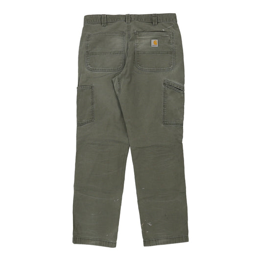 Vintage Carhartt Double Knee Cargo Trousers - 34W 32L Green Cotton