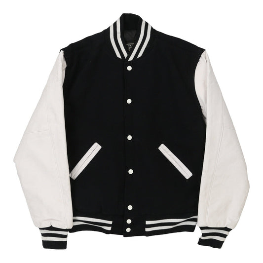 Vintage Holloway Varsity Jacket - Small Black Wool Blend