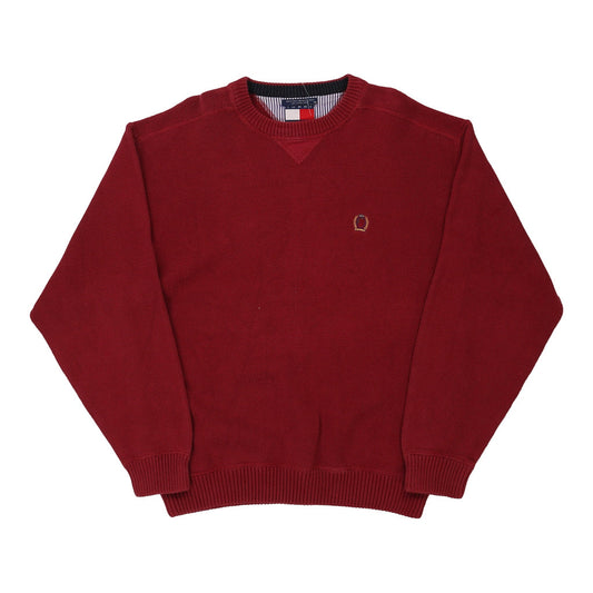 Vintage Tommy Hilfiger Jumper - Large Red Cotton