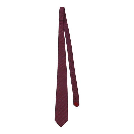 Vintage burgundy Les Images Tie - mens no size