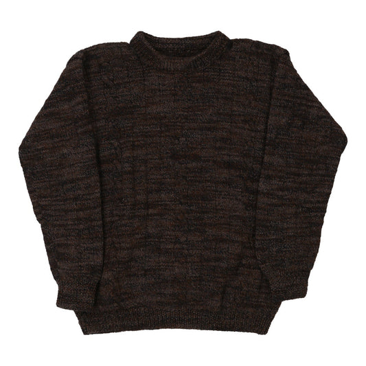 Vintage brown Fisherman Unbranded Jumper - mens medium