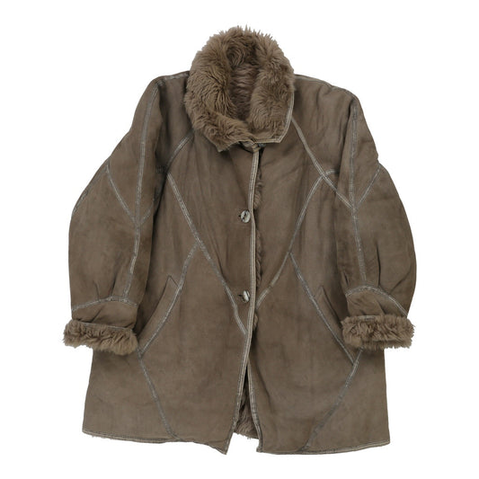 Vintage brown Skatyng Afghan Coat - womens large
