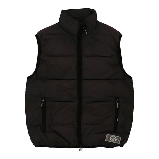 Vintage black Sergio Tacchini Gilet - mens medium