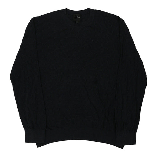 Vintage navy Armani Exchange Jumper - mens large