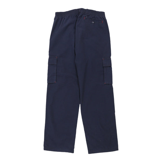 Vintage navy Ecowork Cargo Trousers - mens 35" waist