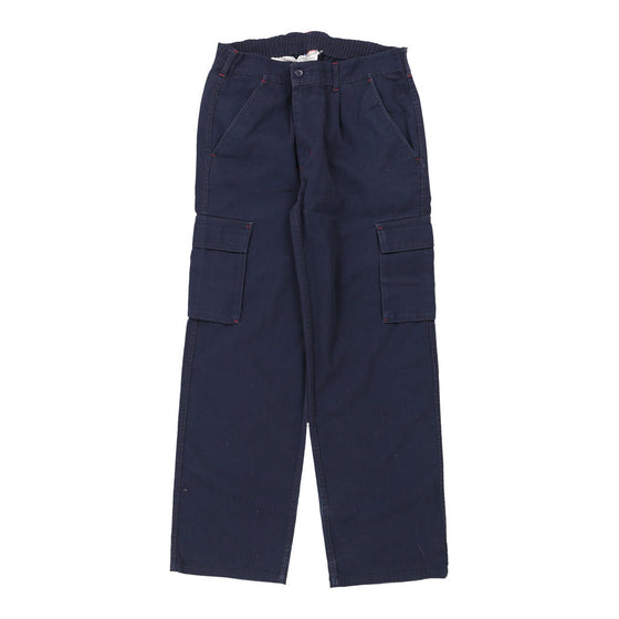 Vintage navy Ecowork Cargo Trousers - mens 35" waist