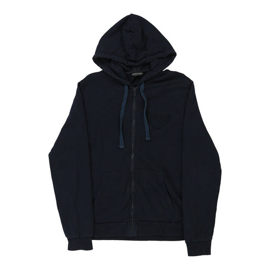 Vintage Underwear Emporio Armani Hoodie - Medium Navy Cotton