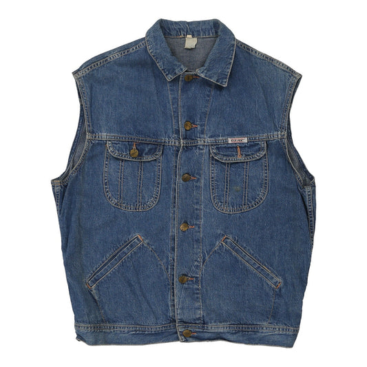 Vintage Cover Denim Gilet - XL Blue Cotton