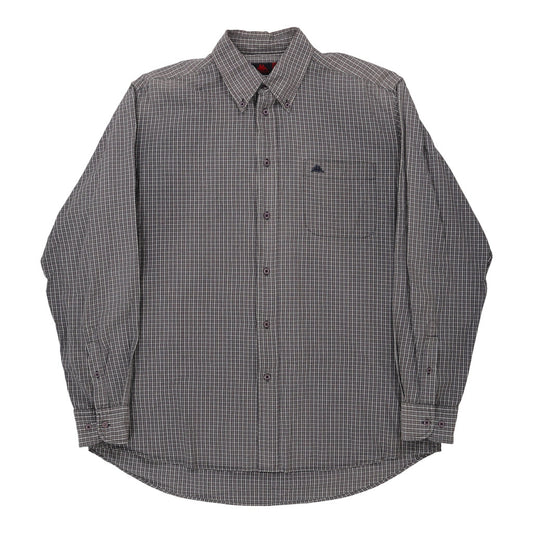 Vintage Kappa Checked Shirt - XL Grey Cotton