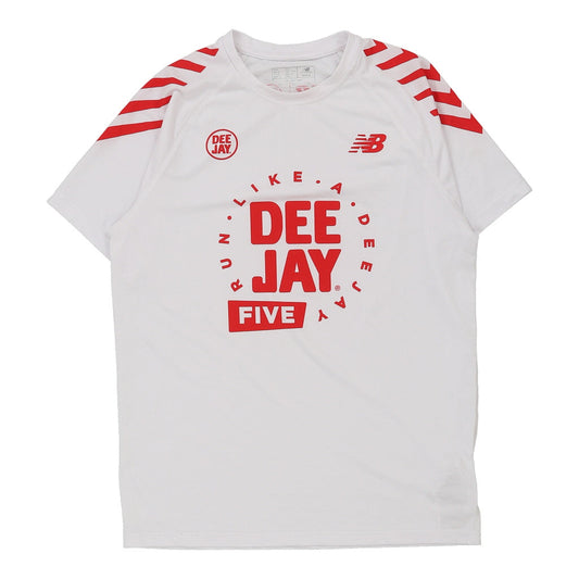 Vintage Dee Jay New Balance Sports Top - Medium White Polyester
