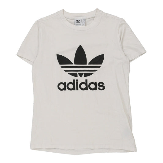 Vintage Adidas Spellout T-Shirt - Medium White Cotton