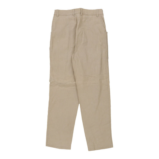 Vintage Cibyll Trousers - 28W UK 10 Cream Cotton