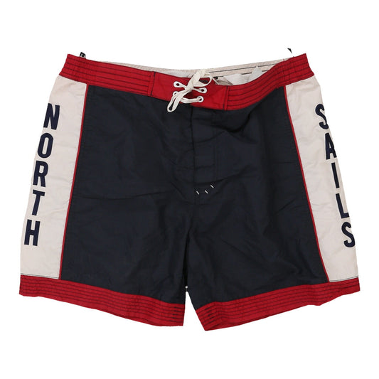 Vintage North Sails Swim Shorts - Large Navy Polyester
