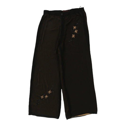Vintage New Sensation Floral Trousers - Small Black Polyester