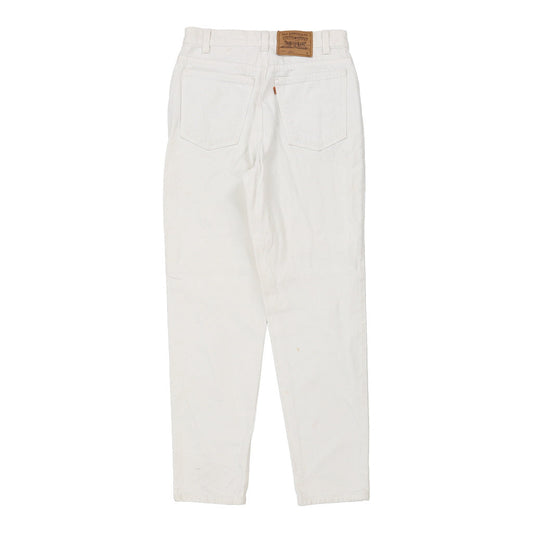 Vintage Orange Tab Levis Jeans - 28W UK 10 White Cotton