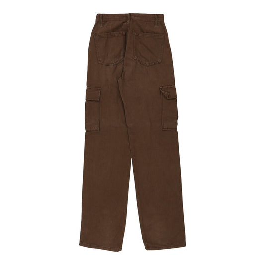 Vintage Unbranded Cargo Trousers - 26W UK 6 Brown Cotton