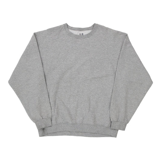 Vintage grey Blank Fruit Of The Loom Sweatshirt - mens x-large