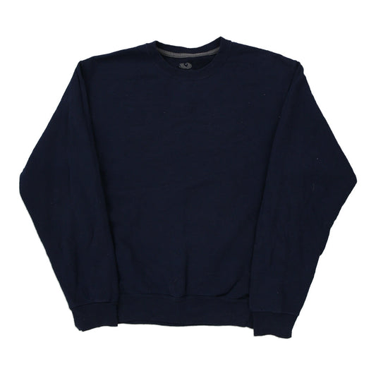 Vintage navy Blank Fruit Of The Loom Sweatshirt - mens medium