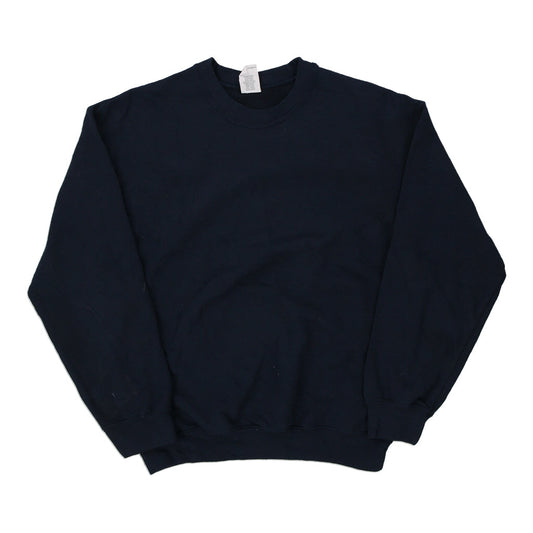 Vintage navy Blank Gildan Sweatshirt - mens medium