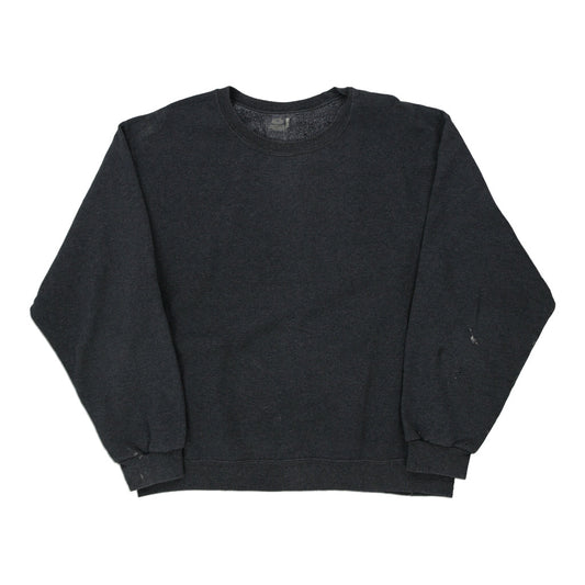 Vintage grey Blank Fruit Of The Loom Sweatshirt - mens large