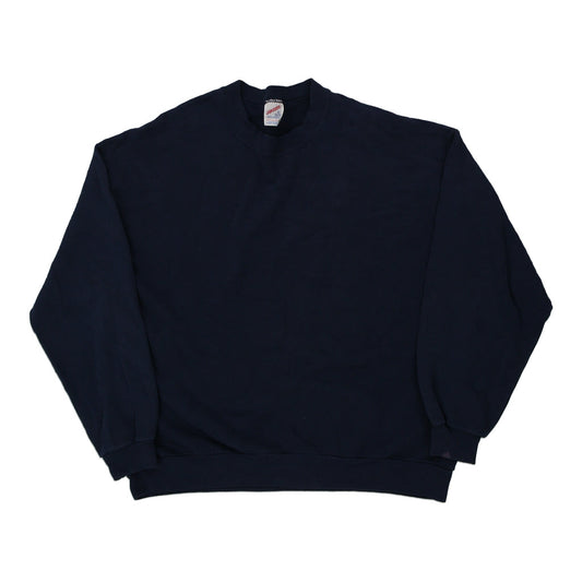 Vintage navy Made in USA Blank Jerzees Sweatshirt - mens xx-large